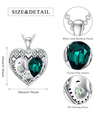 925 Sterling Silver Heart Locket Necklace That Holds Pictures Photo Locket Necklace G-Elephant Locket+Photo+Text $28.59 Neckl...