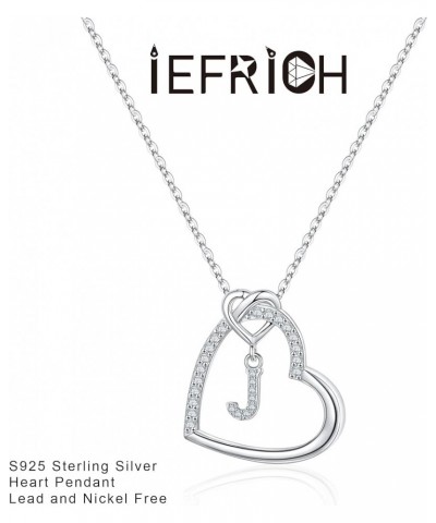 Heart Necklaces for Women Girls - S925 Sterling Silver Heart Initial Necklaces for Women Girls Jewelry Letter Necklaces for T...