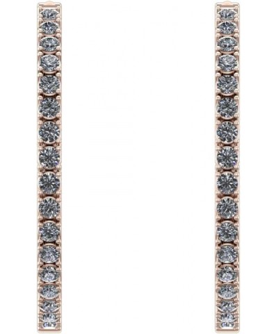 1-6 Carat Classic Inside Outside Diamond Hoop Earrings Value Collection Rose Gold 1.0 carats $274.68 Earrings