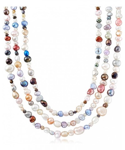 4-8mm Multicolored Cultured Baroque Pearl Jewelry Set: 4 Bracelets and Necklace. 64 inches $37.60 Jewelry Sets