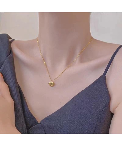 Cute Love Heart Necklace Small Gold Love Heart Chain Necklace for Women Gold Necklace Gifts for Her $7.53 Necklaces