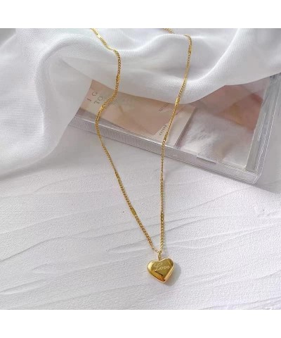 Cute Love Heart Necklace Small Gold Love Heart Chain Necklace for Women Gold Necklace Gifts for Her $7.53 Necklaces