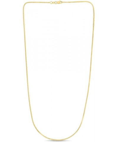 Ladies 14K White or Yellow Gold Solid Milano Chain 1.1mm wide with Lobster Clasp 18.0 Inches Yellow Gold $86.80 Necklaces