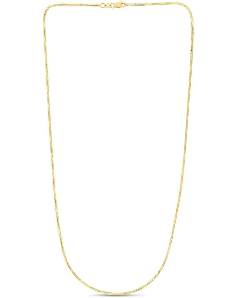 Ladies 14K White or Yellow Gold Solid Milano Chain 1.1mm wide with Lobster Clasp 18.0 Inches Yellow Gold $86.80 Necklaces