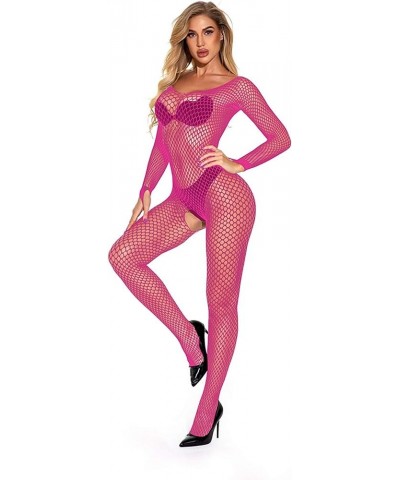 Womens Fishnet Bodystocking Sparkle Rhinestone Sexy Mesh Full Body Stockings Babydoll Teddy Bodycon Jumpsuit Lingerie Zu6-pin...