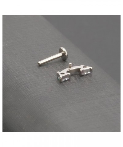 F136 Titanium Hypoallergenic Piercing Jewelry 18G 6mm 8mm 10mm For Tragus,Helix,Conch,Cartilage,Lip,Implant Grade Flat Back I...